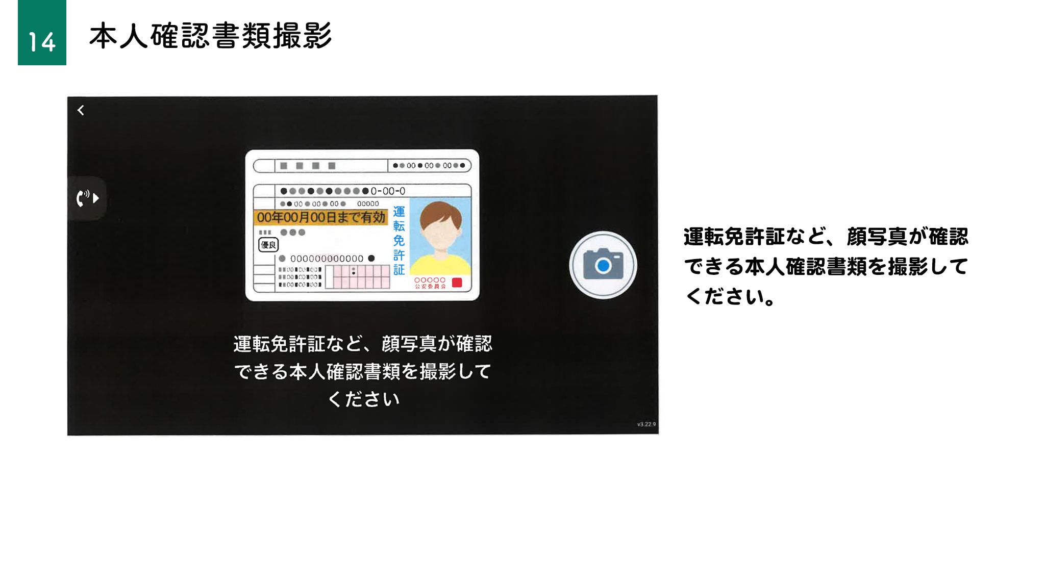 本人確認書類撮影
