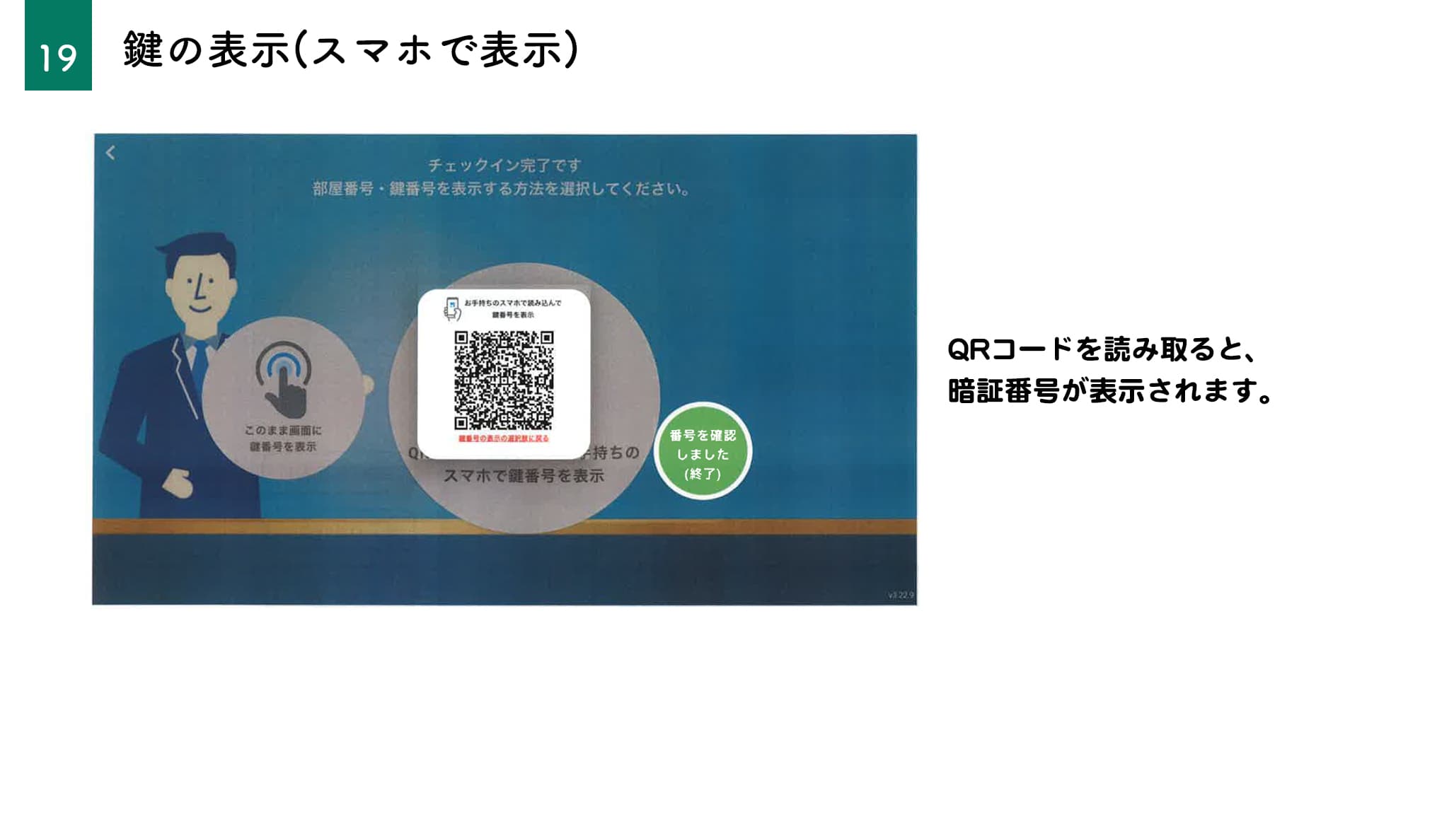 鍵の表示(スマホで表示)